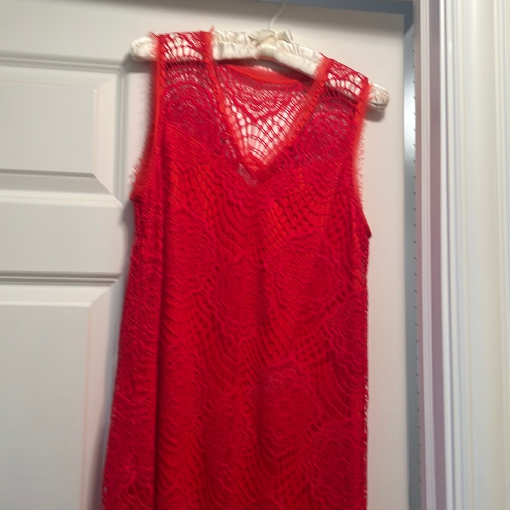Ali Ro red lace dress